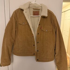 Levi's Sherpa Jacket with Tan Label and Cream Lining